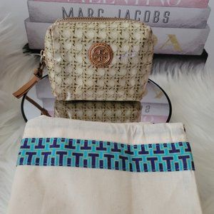 Authentic Tory Burch Zippered Pouch w/ Dust Bag